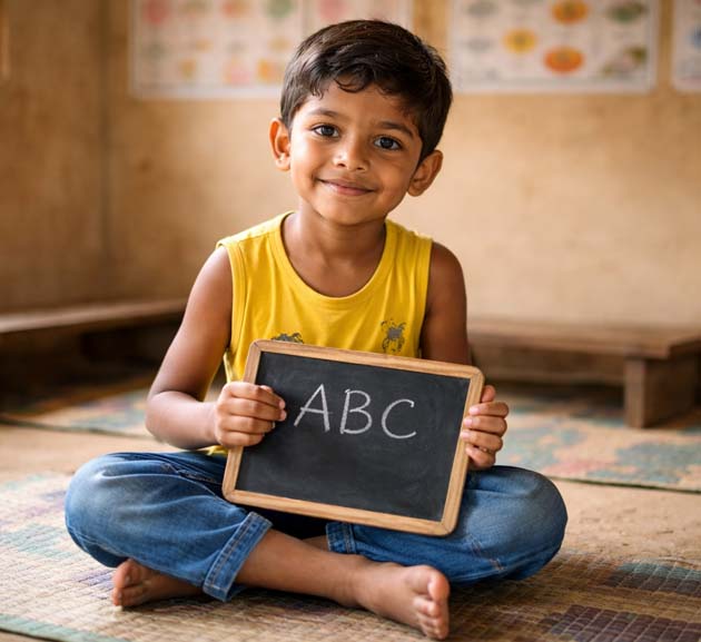 A student studying