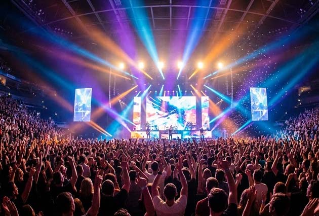 An audience enjoying a live event